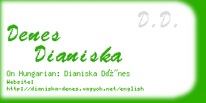 denes dianiska business card